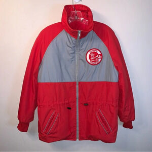 Vintage Olympic Jacket Calgary '88 Transport  Grey Red